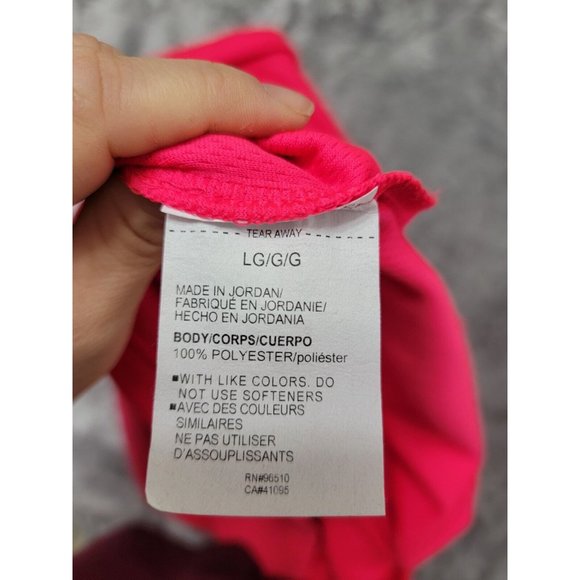 Under Armour Mens Pullover Knit Short Sleeve Hot Pink Polo Logo Shirt Large - Picture 8 of 8